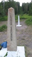 The Canadian-USA border monument.