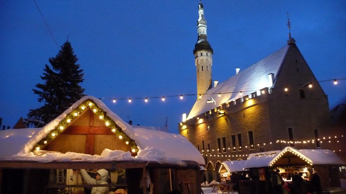 The Town Hall in Tallinn's Old Town is perfect at Christmas.