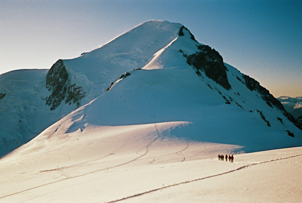 You can see an emergency shelter about halfway up this climb. Holds 12. The Bivouac Vallot, at 4,352 meters, is the highest hut in Western Europe. It is higher than the summit of Mt. Rainier.