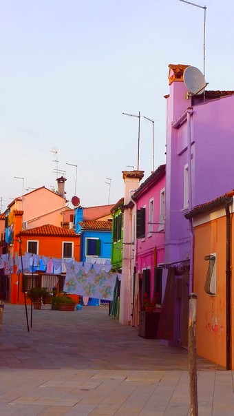 Laundry day on the street on Burano