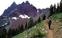 Three Fingered Jack was a tempting side trip, but not smart when Maiu was wearing flip flops. 