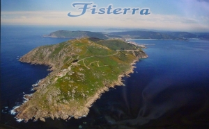 Aerial view of Fisterra, Spain. It really does feel like the end of the earth. 